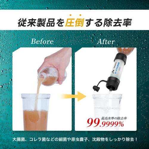 Greeshow Portable Water Purifier, 8000L Purification Capacity, Ideal for Outdoor Activities, Disaster Preparedness, Camping, Mountaineering, and Earth