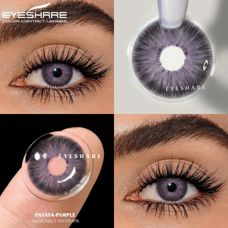 Fashion Color Contact Lenses 1 Pair Colored Contacts for Eyes Blue Eyes Lenses Yearly Gray Pupils Cosmetic Green Lenses