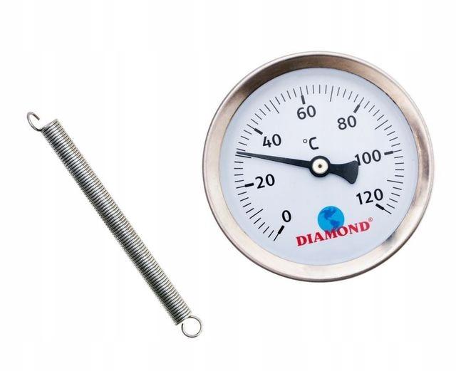 Termometr Bimetaliczny Przylgowy 63 Mm 0-120 St.c