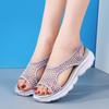 Летние женские сандалии большого размера, женские пляжные сандалии на танкетке, женская обувь без шнуровки