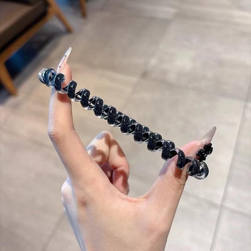 Набор спиральных резинок для волос фиолетового и синего цвета, резинки-скранчи в виде телефонного шнура, эластичная резинка для волос, милые и симпатичные женские аксессуары для волос