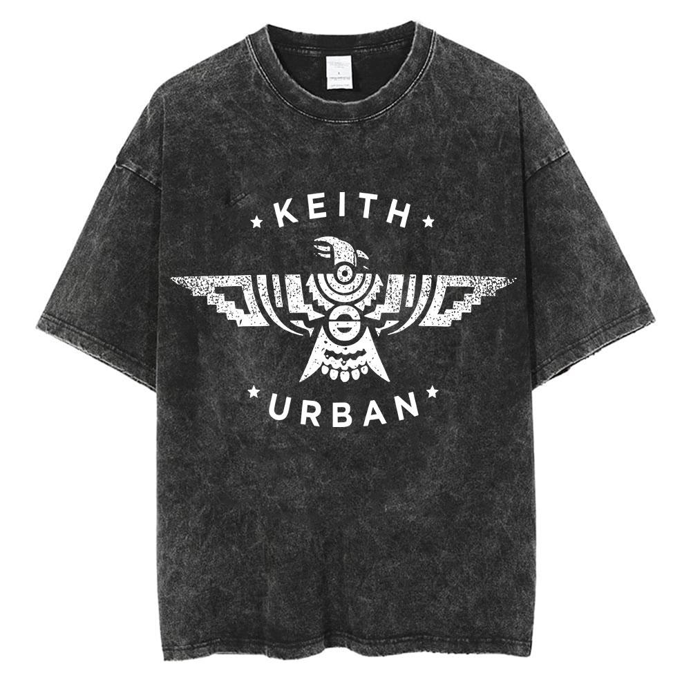 Singer Keith Urban Album Vintage Washed T Shirt Mens Gothic High Quality Fashion Tshirts Unisex Hip Hop Clothing Tshirt