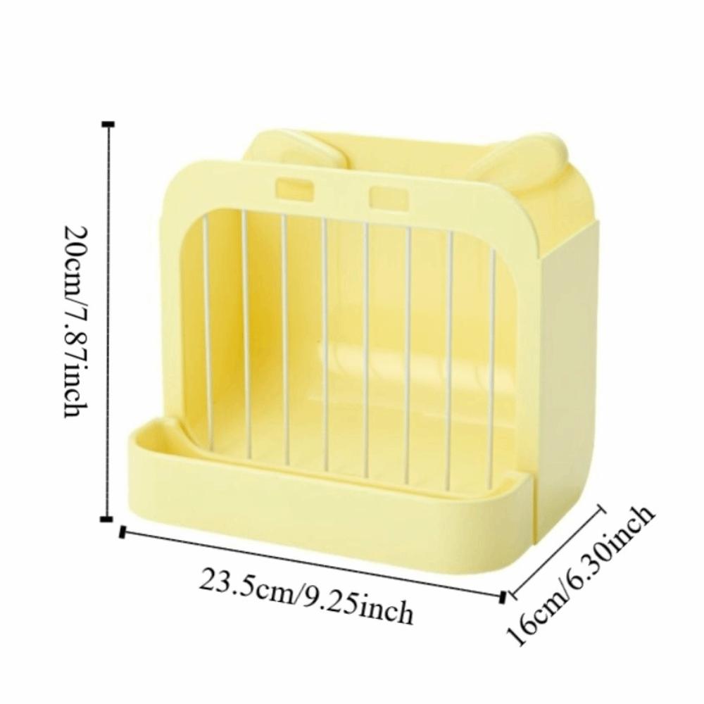 Wall Hanging Rabbit Hay Rack Chew Proof Pet Food Dispenser Practical Grass Rack Indoor Rabbit Cage
