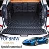 High Quality! Full Set Car Trunk Mats + Back Door Mat for BMW X5 G05 Waterproof Cargo Liner Mats Boot Carpets for X5