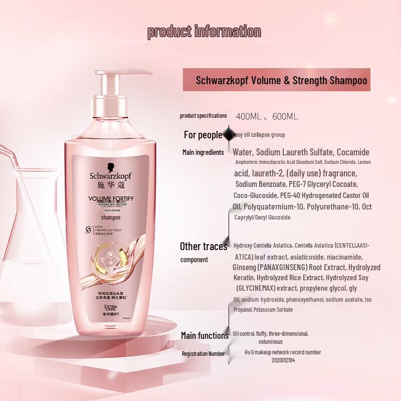 Schwarzkopf Volumizing & Strengthening Shampoo (2x400ml)