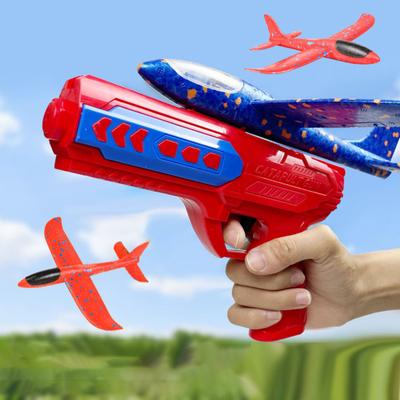 Игрушечный самолет из пенопласта с пусковым устройством 2 режима полета Батарейки не требуются