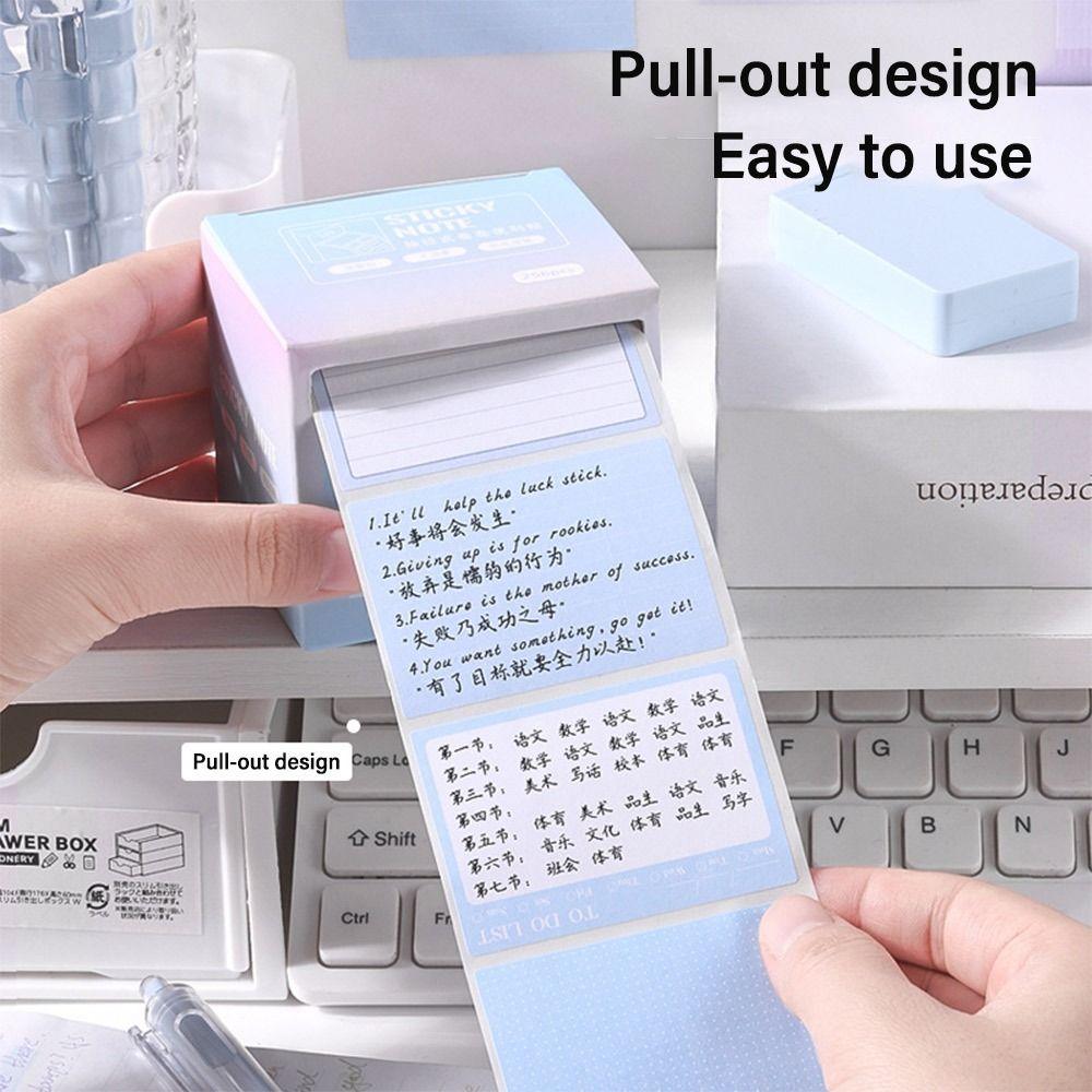 256 шт./компл. выдвижной рулонный блокнот для заметок «сделай сам», отрывной блокнот для изучения, липкие заметки, креативные канцелярские принадлежности