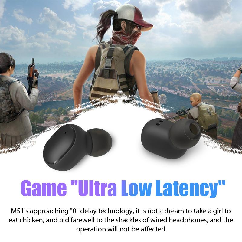 VAORLO E6S TWS Беспроводные Bluetooth-наушники Игровые наушники Светодиодный дисплей Шумоподавление Наушники-вкладыши Гарнитура с микрофоном