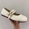 Модная женская обувь 2025 горячая распродажа Неглубокие женские балетки Модный ремешок с пряжкой Повседневные новинки Круглый носок Мягкая подошва Лаконичные плоские низкие каблуки