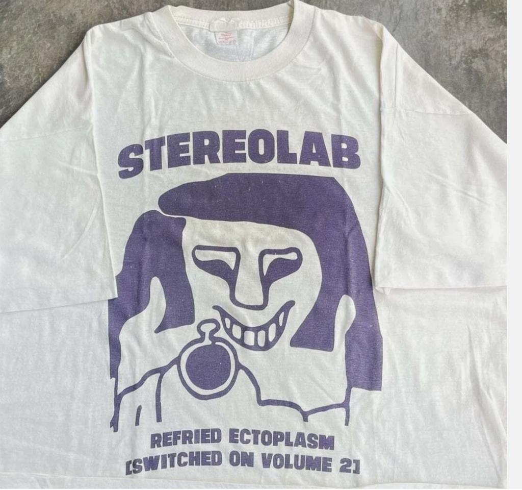 1995 Stereolab Группа Подарок для фаната Белый цвет хлопковая футболка Полный размер S-4XL
