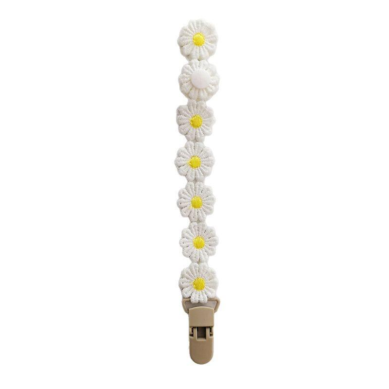 Ins-Style Daisy Fabric Pacifier Clip & Teething Stick Anti-Lost Chain