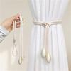 1pcs Adjustable Hand Braided Curtain Fasteners with Small Metal Drapes No Punch Size Universal Elastic Curtain Strap