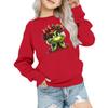 Kids' Fashion Loose-Fit Casual Long-Sleeve Christmas Print Oversized Crewneck Sweatshirt