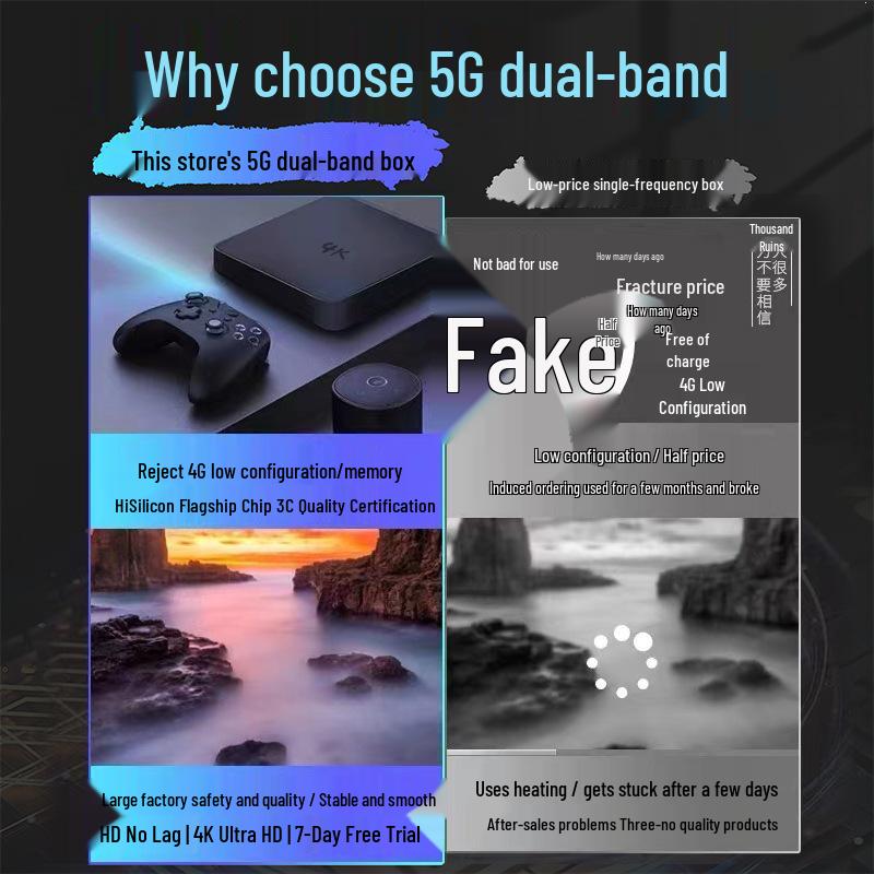 Умная HD WiFi ТВ-приставка с функцией дублирования экрана для Tencent iQiyi