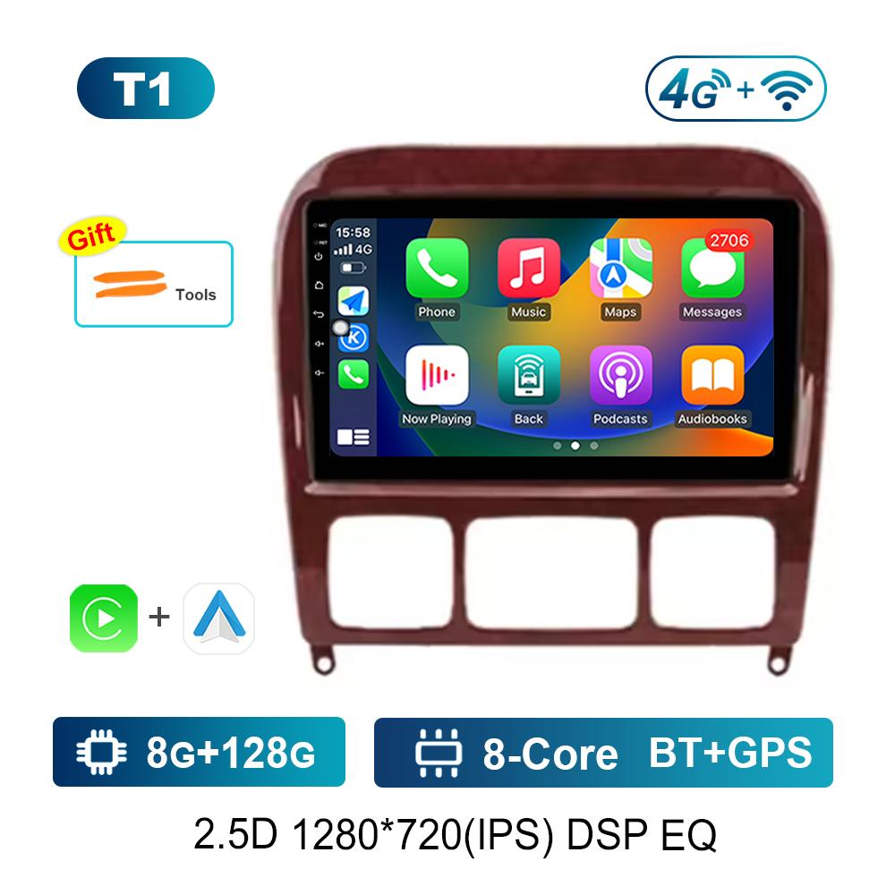 Для Mercedes Benz S Class W220 S280 S320 S350 S400 S430 S500 S600 S55 AMG Автомобильный видео-мультимедийный проигрыватель WiFi Android GPS Carplay