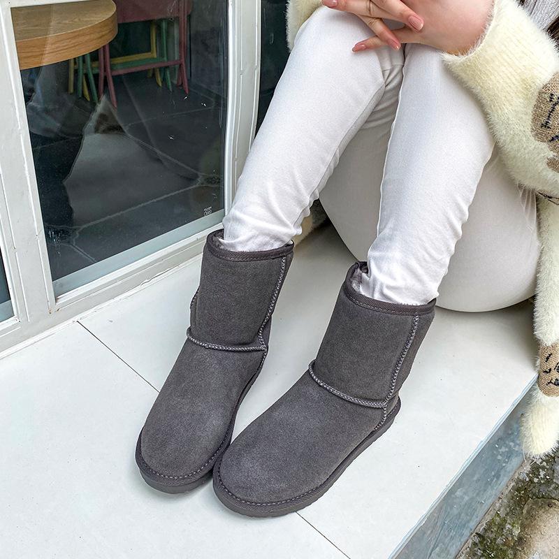 Женские зимние сапоги из коровьей кожи 2025 года — нескользящие, теплые, удобные, модные