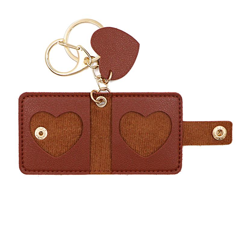 1 шт. Подвески для сумки Памятный фотоальбом Сделай сам Складные кармашки из искусственной кожи Хранение Мини-фотоальбом Милый брелок Портативный Многоцветный