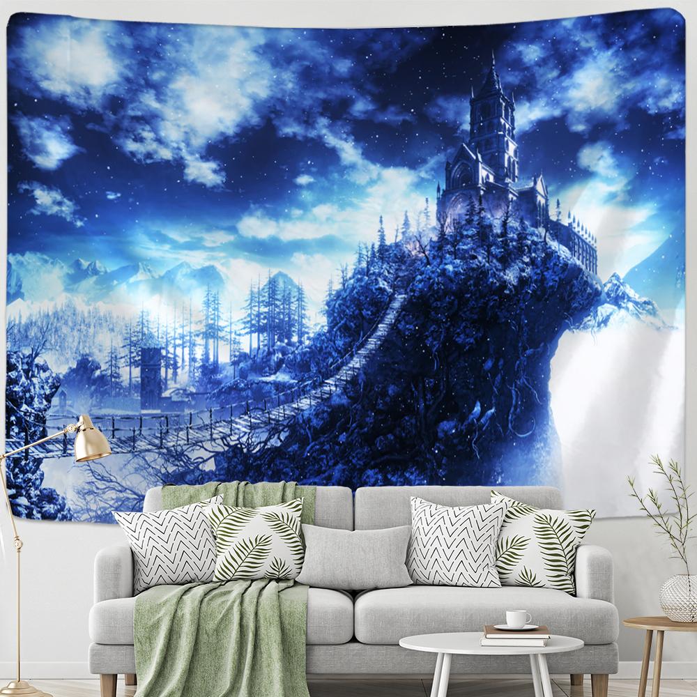 Психоделический гобелен для дома в джунглях, настенный гобелен, колдовство, богемный стиль, хиппи, тапиз, художественная эстетика, домашний декор для комнаты