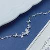 S925 Sterling Silver Butterfly Bracelet for Women - Elegant Inlaid Design, Perfect Birthday Gift for Girlfriend