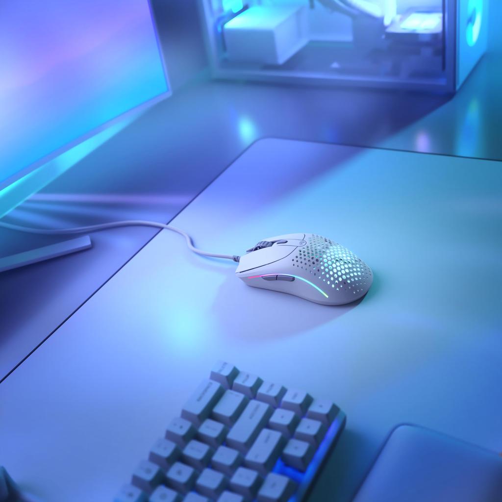Glorious Model O 2 Проводная белая ультралегкая 49г RGB светодиодная проводная игровая мышь белая MS666 GLO-MS-OV2-MW