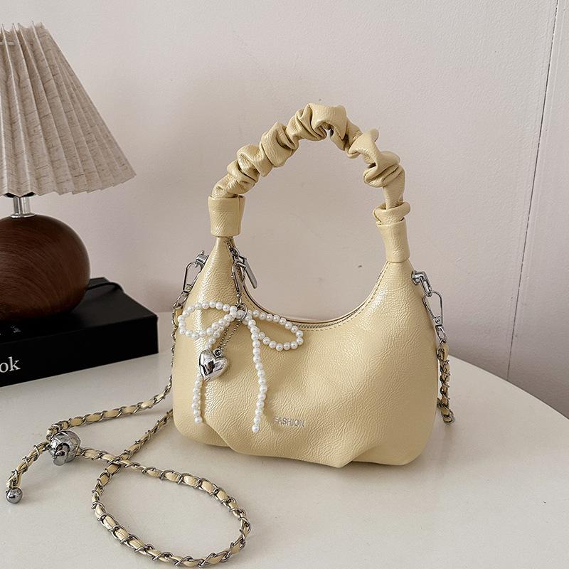 Премиальная красная сумка женская новая универсальная сумка-мессенджер на цепочке изысканная плиссированная сумочка