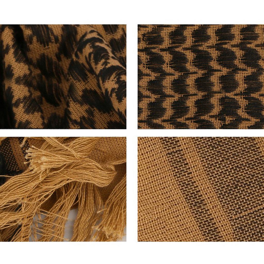 Stylish Shemagh Scarf Soft Jacquard Palestine Arab Shawl for Men Women Lightweight Arabian Dubai Headwrap Desert Scarf