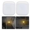 2PCS Plug In Night Light 0.5W Dimmable Dusk To Dawn Sensor Soft Lighting Small Night Light 220‑240V