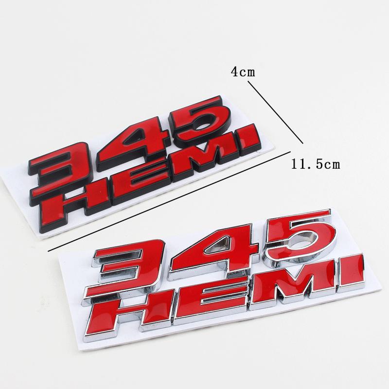 Dodge 345 HEMI Modified Decal: RAM 1500/2500 Pickup Truck Emblem Metal Sticker
