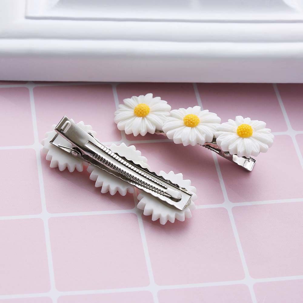 Mini Sweet Flower Daisy Women White Barrettes Flower Clip Hairpins Hair Clips