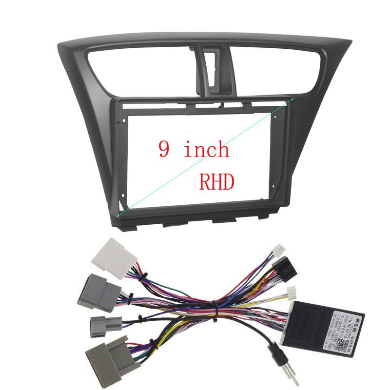 Рамка автомобильного радиоприемника для Honda Civic 9 FK 2011-2017 Европейская 9-дюймовая стереопанельная жгут проводов адаптер кабеля питания Canbus декодер