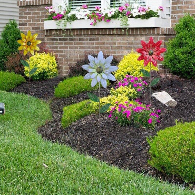 Садовый декор для улицы, Металлические цветы Декоративные садовые колышки для декора, Украшения для сада и двора для улицы, газона, крыльца, патио