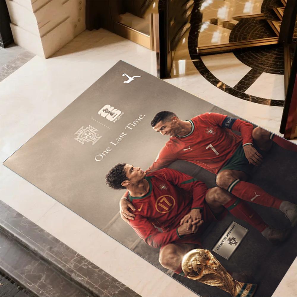 Ronaldo Legacy Continues Area Rug Suitable for Foyer Living Rooms Bedrooms Entryway Antislip Carpet Decorate Offices Best for Christmas