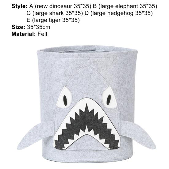Корзина для белья с рисунком животных, компактная фетровая одежда, сумка для хранения игрушек для дома