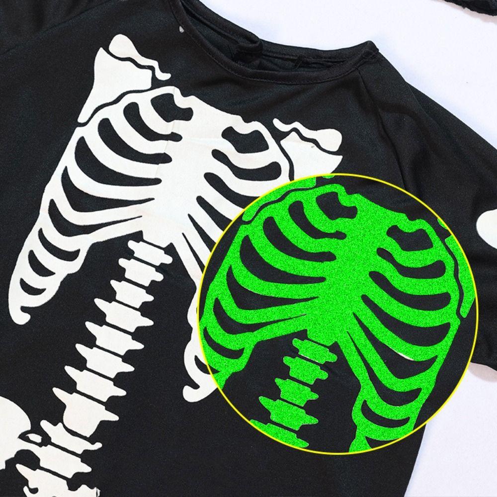 Funny Children's Skeleton Clothes Bones Halloween Cosplay Costumes Creative Skull Costumes Club