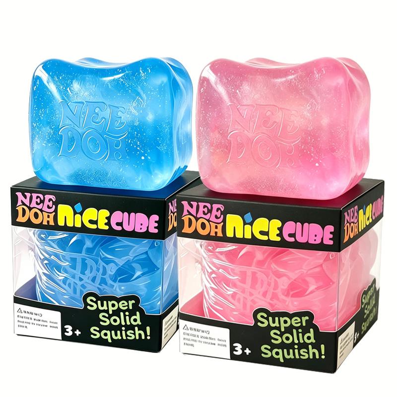 Needoh Nice Berg Giant Cube Сенсорная игрушка Мальтозный наполнитель Мягкая сжимаемая Медленно восстанавливающаяся Нетоксичная Снятие стресса и тревоги Игрушка для аутистов