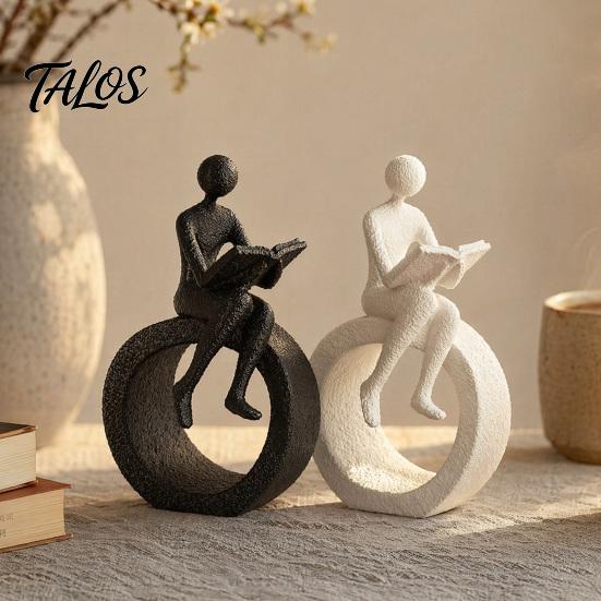 3D-печатная фигурка читающего Талоса, абстрактная статуэтка читателя для домашнего декора, современная минималистичная скульптура, украшение для книжной полки, стола, офиса