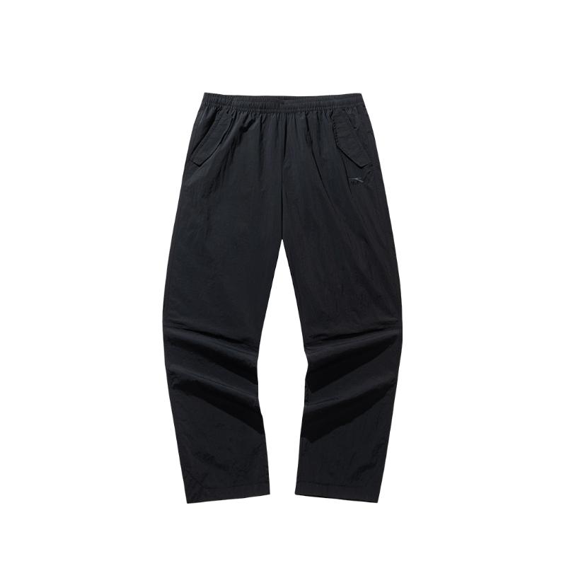 Anta Серия Lifestyle Дышащие повседневные брюки прямого кроя Мужские брюки Basic-Black 152528516-3