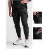 Мужские весенние однотонные быстросохнущие спортивные брюки для молодежи, повседневные брюки со средней посадкой и несколькими карманами