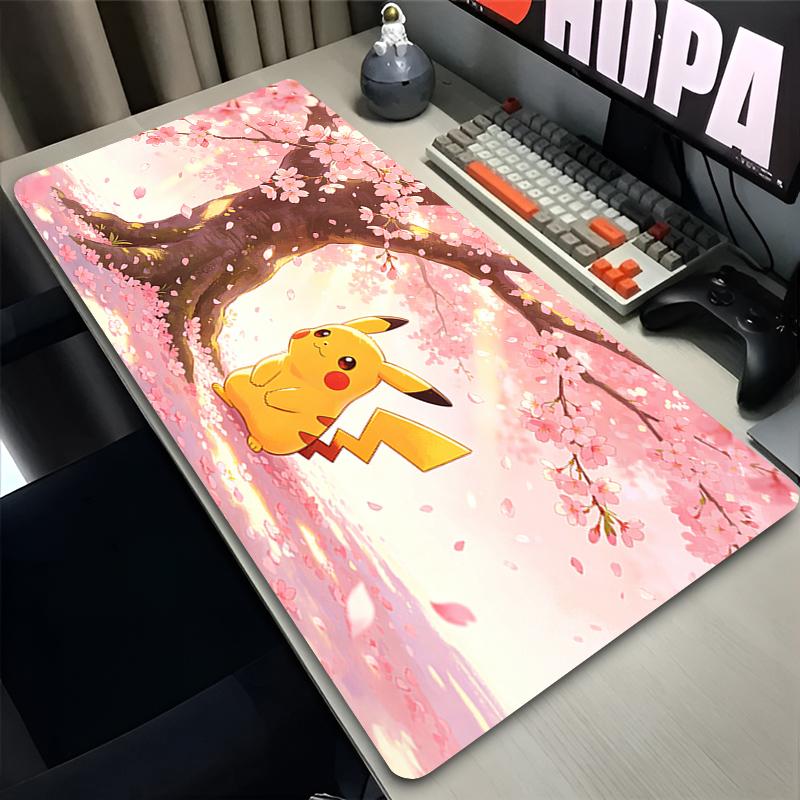 kawaii Mouse Pad sakura Pikachu Gamer Computer Extended Desk Mat Anime Pokemon Anti Fray Thickened For Laptop Gaming MousePads
