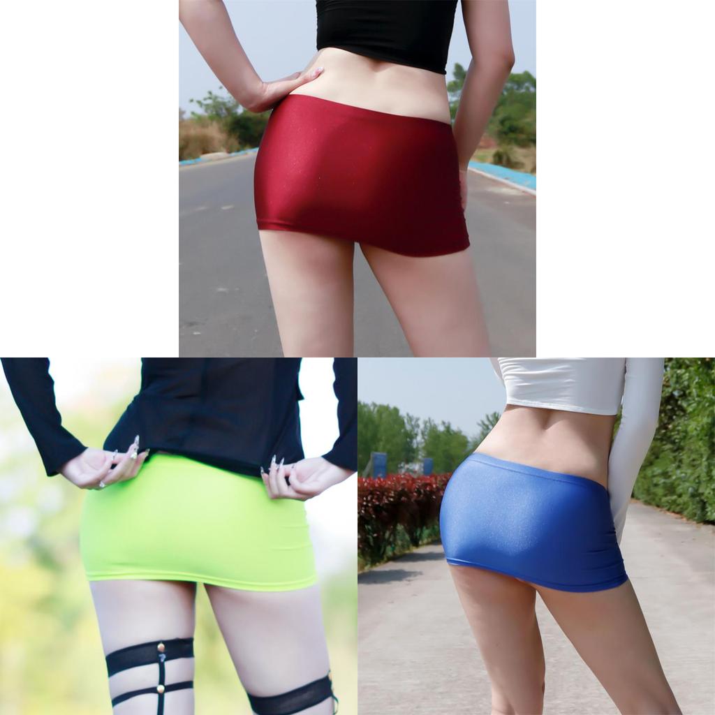 Pure Color High Stretch Bodycon Skirt For Summer Fashion And Daily Wear