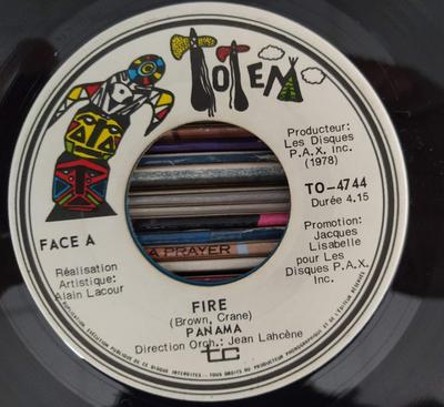 7-дюймовая пластинка ПАНАМА - Fire TO4744 Totem 1978 Канада Танцевальная и Электронная Б/У