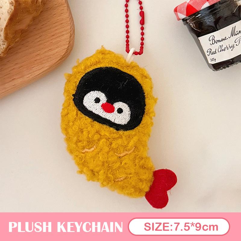 Penguin Plush Toy Keychain Fluffy Soft Stuffed 1Pc for Girls Bag Pendant Backpack Car Keychain Holder