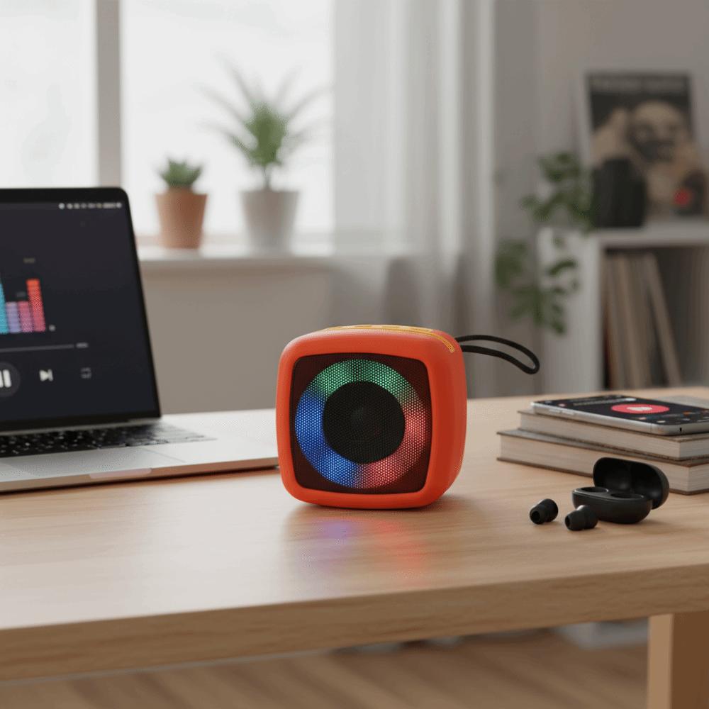 360 Stereo Sound Portable Speaker Rechargeable Battery Wireless Speakers Loudspeaker Outdoor Use
