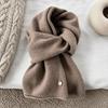 Keep Warm Warm Cashmere Scarves Solid Color Knitted Scarf Fashion Winter Scarf  Women