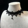 New Sexy Lace Flower Necklace For Women Gothic Punk Velvet Collar Choker Black Waterdrop Pendent Necklace Strap Bow Jewelry