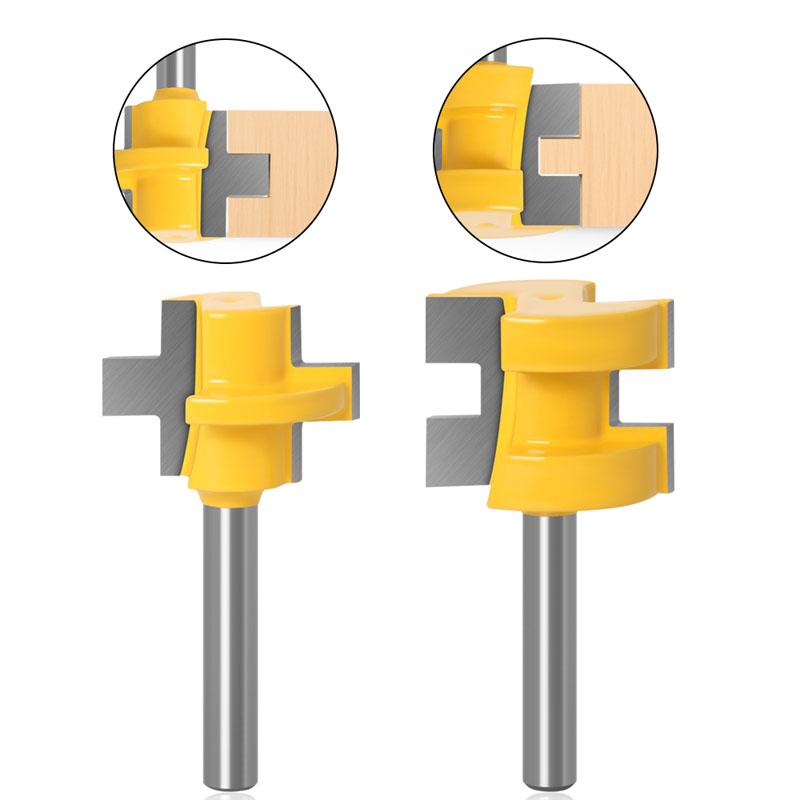 2 шт., 6 мм, 1/4 дюйма, 8 мм, хвостовик, Т-образный паз, квадратный зуб, шип, фреза, фрезы для резьбы по дереву, инструмент для деревообработки