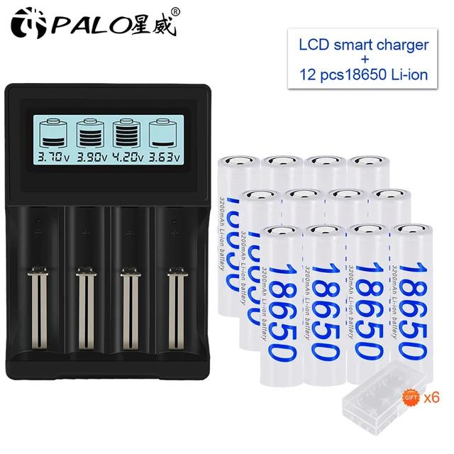 PALO Оригинальный 3,7 В 18650 аккумулятор 3200 мАч NCR18650 литий-ионный аккумулятор 17A для фонарика электрический игрушечный дрон аккумулятор