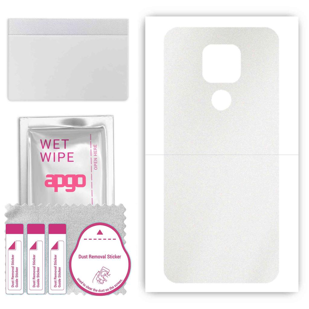 apgo Защитная наклейка-скин для задней панели, совместимая с Motorola Moto G9 Play, Пленка-обертка, Фольга, Винил - Узор Матовый Прозрачный