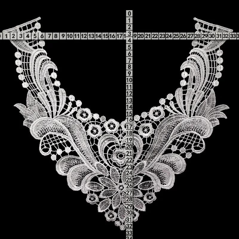 Женская одежда DIY швейные принадлежности красивый белый кружевной воротник сетчатая ткань цветочная вышивка воротник