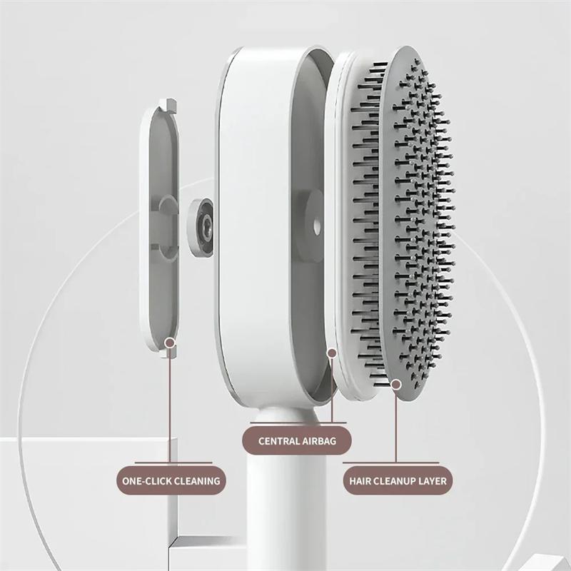 Massage Comb Hair Brush Air Cushion One-Key Self Cleaning Hair Comb Professional Detangling Scalp Air Bag Comb For Hair Accessories
